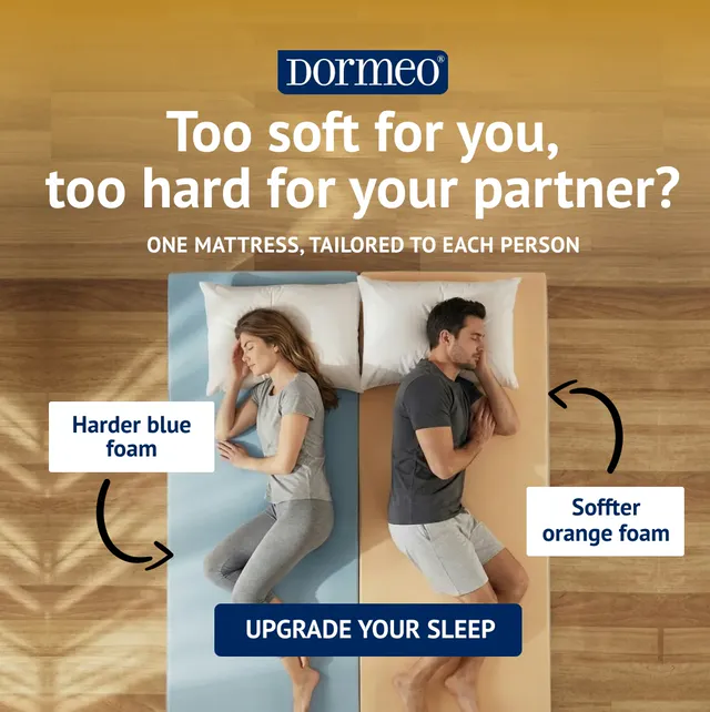 Dormeo: is your mattress too soft or too hard for your partner?